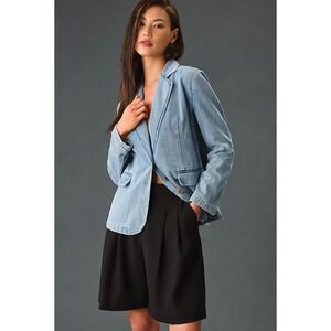 Anthropologie Dolan Left Coast Denim Boyfriend Blazer Jacket Women's‎ Small